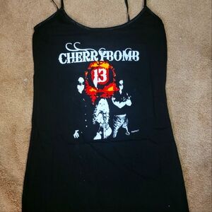 Cherrybomb 13 Band Graphic T-Shirt Fitted Spagetti Strap Womens Various Sizes